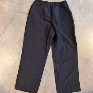 Alfred Dunner Black suede casual dress pants womens size 14 straight leg bottoms